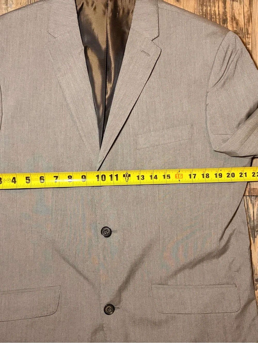 Savane Sport Coat Blazer Men’s 42L Gray 2 Button Classic Suit Jacket Long